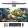 thumbnail image 1 of Anime Frog Mouse Pad Desk Mat Cure Frogs On Rainy Days Green Desk Decor Mat, Large Gaming Mouse Pad for Desk Computer Keyboard Laptop, Desk Decor Home Office Accessories for Girl with Stitched Eges, 1 of 6