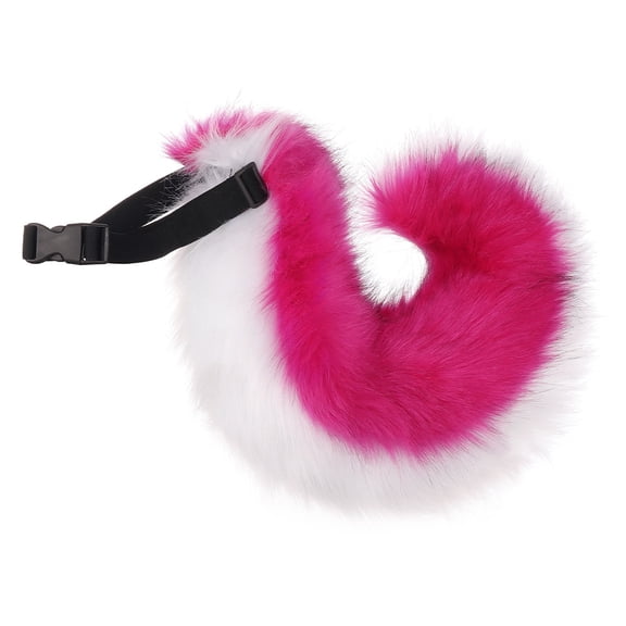 Anime Furry Dog Fox Tail Costume Accessory,29.5" Halloween Plush Fursuit Animal Theme Dog Fox Wolf Tails Outfit