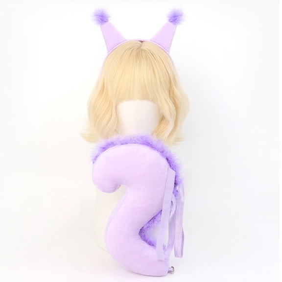 Anime Furry Squirrel Tail Ear Heaband,Fursuit Squirrel Costume for Halloween Carnival,Therian Squirrel Tail Cosplay Props