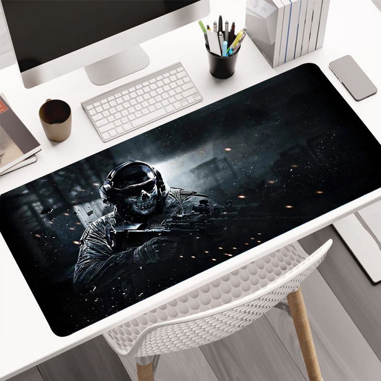Anime Gaming Large Mouse Pad 89.92 X 39.88 Cm Black Desk Pad For Laptop Desk Mat,Stitched Edge Non-Slip Rubber Base Mousepad For Gamer,Office,Home,Christmas Halloween Thanksgiving Gift