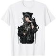 thumbnail image 1 of Anime Girl Goth Waifu Japanese Kawaii Cat Softstyle Unisex T-Shirt,White Color,Size XL, 1 of 5