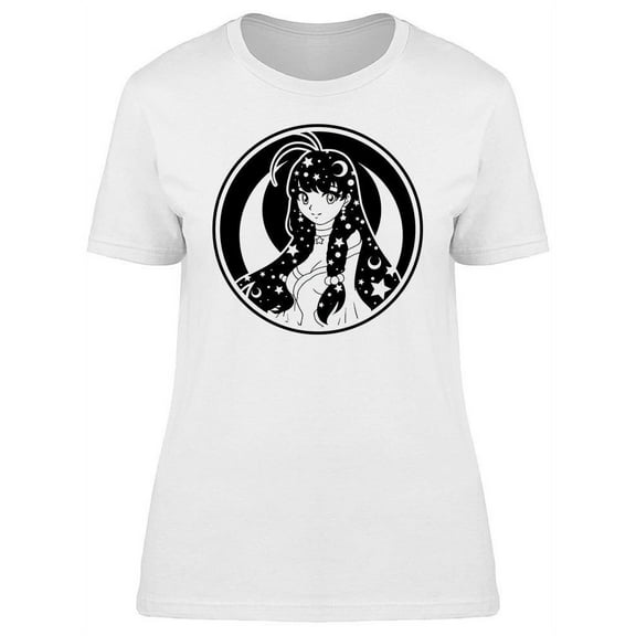 Anime Girl Hair Space T-Shirt Women -Image by Shutterstock, Female Small