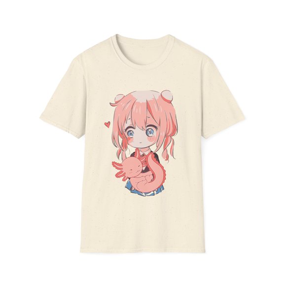 Anime Girl Holding Axolotl