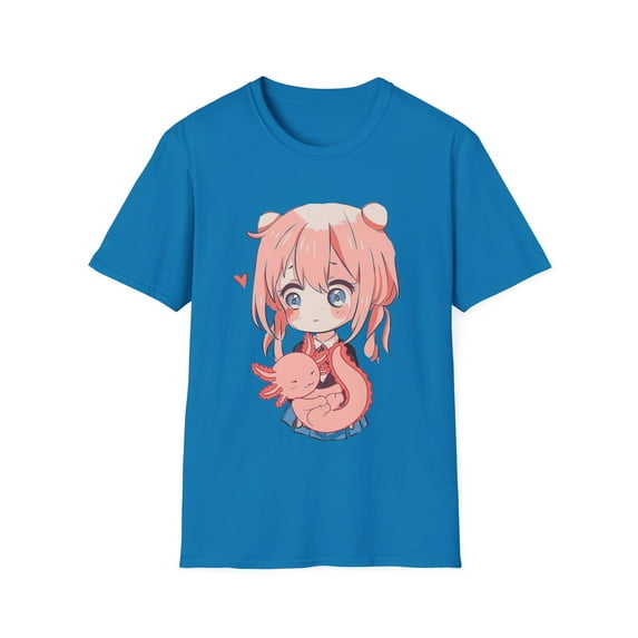Anime Girl Holding Axolotl