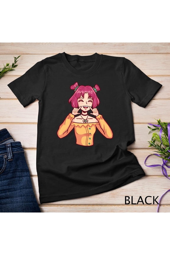 Anime Girl In Off Shoulder Top With Flower Necklace Graphic Unisex T-Shirt, for men & women, up to size 5XL