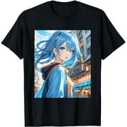 Anime Girl Manga Aesthetic Cute Japanese Waifu Design Print T-Shirt