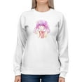 thumbnail image 1 of Anime Girl Quiet Sign Sweatshirt Women -Image by Shutterstock, Female Small, 1 of 4
