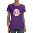 thumbnail image 1 of Anime Girl Quiet Sign T-Shirt Women -Image by Shutterstock, Female XX-Large, 1 of 4