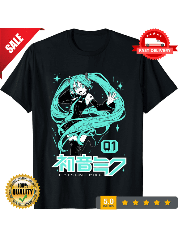 Anime Girl Shirt Kawaii Vocal Inspired Miku Graphic Tee, ULTRA LIMITED-TH84453