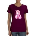 thumbnail image 1 of Anime Girl Shy W Heart T-Shirt Women -Image by Shutterstock, Female 3X-Large, 1 of 4