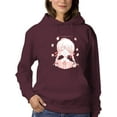 thumbnail image 1 of Anime Girl Smiling Hoodie Women -Image by Shutterstock, Female 4X-Large, 1 of 4