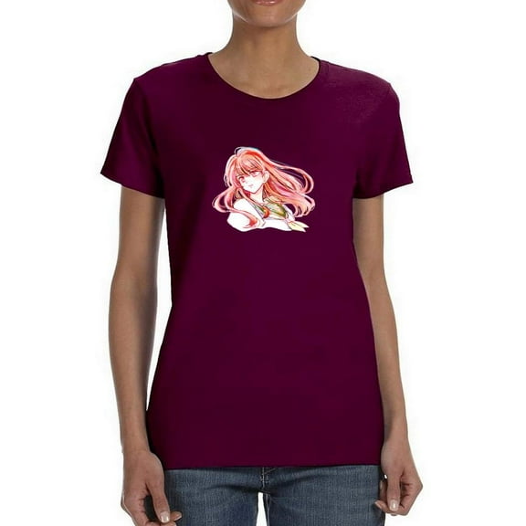 Anime Girl Tsundere Look T-Shirt Women -Image by Shutterstock, Female Large