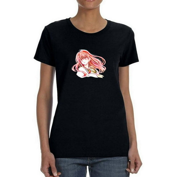 Anime Girl Tsundere Look T-Shirt Women -Image by Shutterstock, Female Small