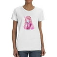 thumbnail image 1 of Anime Girl W Face Mask T-Shirt Women -Image by Shutterstock, Female 5X-Large, 1 of 4