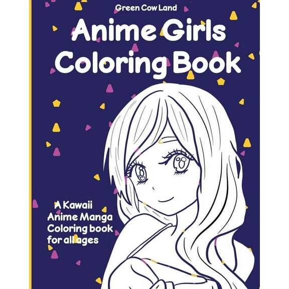 Anime Girls Coloring Book, (Paperback)