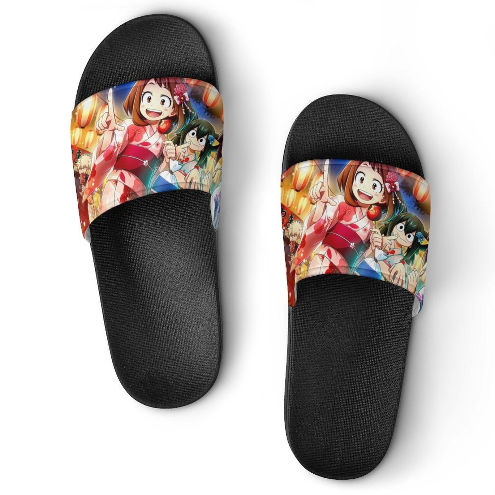 NWOB My Hero Academia Character Slide Sandals - Orange and Teal My Hero Academia Character Slides Sandals-Large (11/12  main image 3