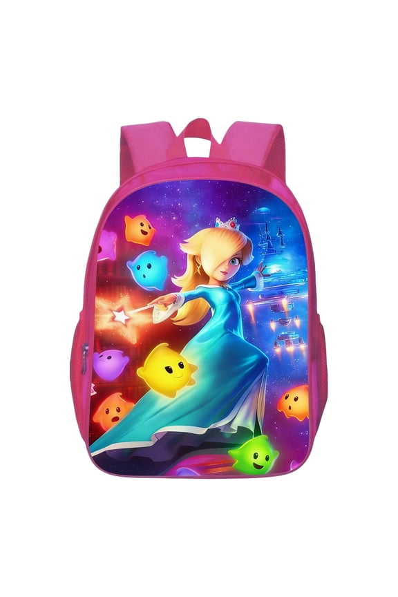 Anime Graphic Backpack - Large Capacity 3D Glowing Print Shoulder Bag, Retro Gaming Character Canvas Daypack for Adults, Teens, College & Travel (Age 6+)