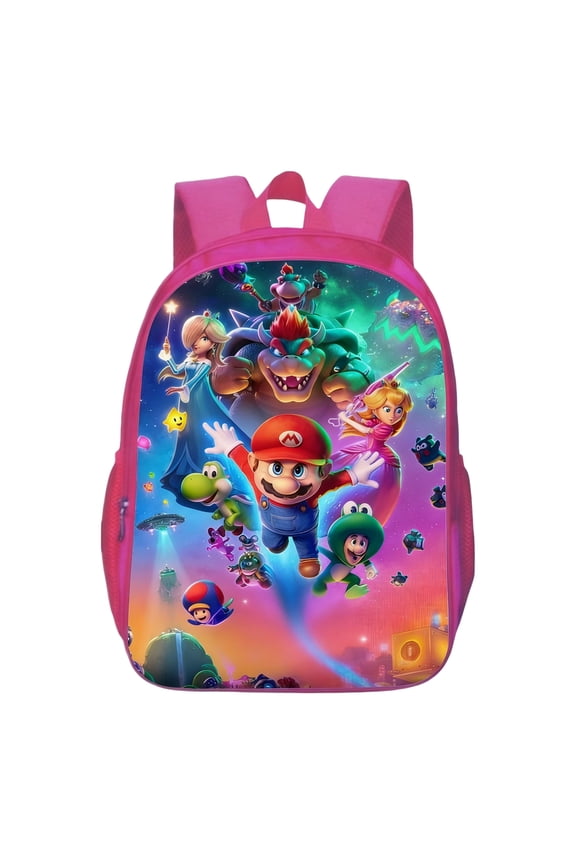 Anime Graphic Backpack - Large Capacity 3D Glowing Print Shoulder Bag, Retro Gaming Character Canvas Daypack for Adults, Teens, College & Travel (Age 6+)