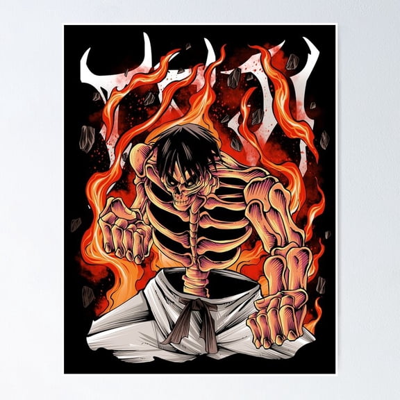Anime Grim Reaper Toji Fushiguro Inverted Spear Cursed Energy Warrior Art, Unframed Poster