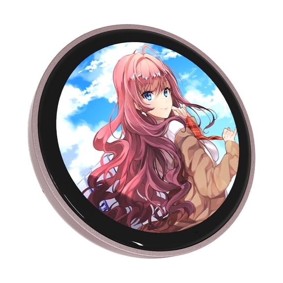 Anime HD Touchscreen Digital Photo Pin  Custom Kawaii Badge, Gift for Backpacks & Conventions(Rose gold)Z