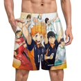 thumbnail image 1 of Anime Haikyuu Men's Pajama Pants Sleepwear Lounge Shorts Bottoms Summer Daily Cozy Soft Ice Silk Pajama Shorts Lightweight Home Beach Shorts, 1 of 8