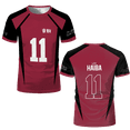 thumbnail image 1 of Anime Haikyuu Nekoma Jersey Uniform T-shirt Kozume Tetsurou Kuroo Cosplay Costume High School Volleyball Club Men Sportswear Tee, 1 of 22