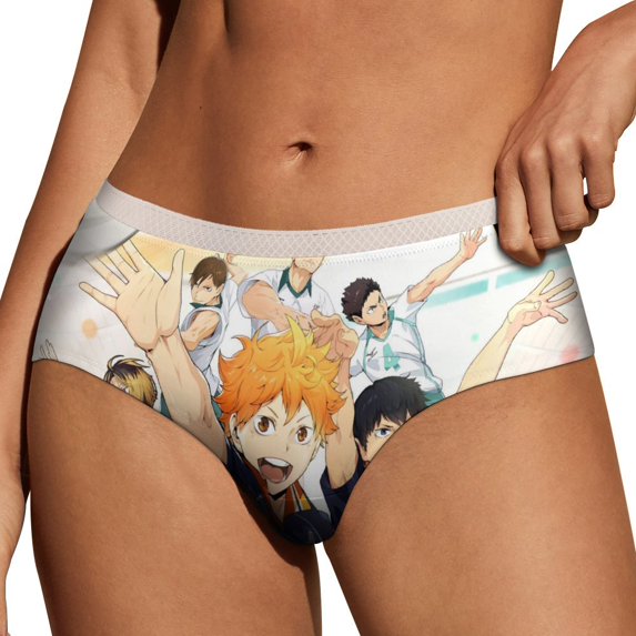 Anime Haikyuu Women's Brief Lady Lace Underwear Breathable Elastic Sexy Bikini Hipster Panties