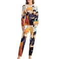 thumbnail image 1 of Anime Haikyuu Womens Pajama Set Loungewear Cozy Soft House Wear Sets Long Sleeve Round Neck T Shirt Top Bottom Pants Sleepwear, 1 of 9