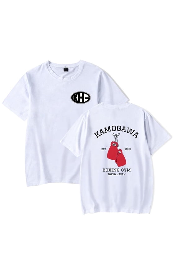 Anime Hajime No Ippo Kamogawa Boxing Gym Merch T-shirt casual summer short sleeved top