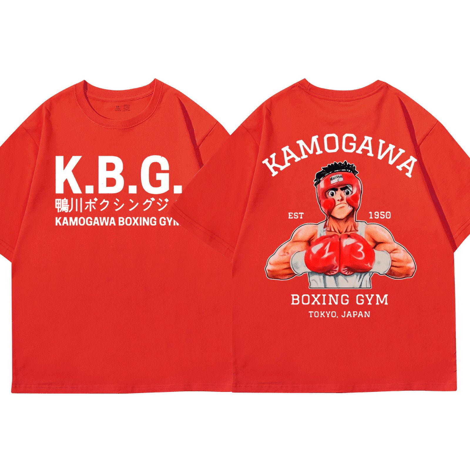 Hajime No Ippo Manga Makunouchi Takamura KGB Graphic T-shirts dos
