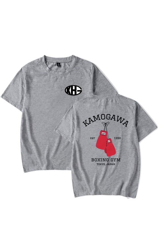 Anime Hajime No Ippo Kamogawa Boxing Gym Tshirt Fashion Short Sleeve Hip Hop Top Casual Tee Shirt