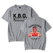 Anime Hajime No Ippo Kamogawa Boxing Gym Tshirt Makunouchi Takamura KGB Crewneck Tshirt Harajuku Streetwear