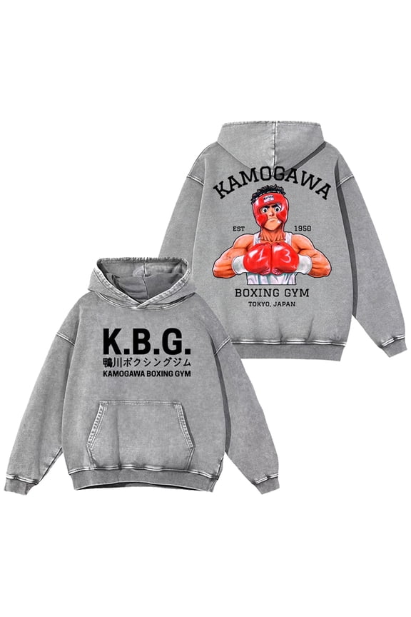 Anime Hajime No Ippo Kamogawa Boxing Gym Wash Hoodie Long Sleeve Women Men Cotton Hooded Sweatshirt