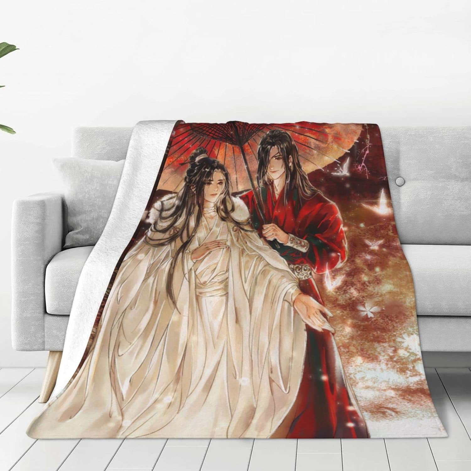 Anime Heaven Official's Blessing Throw Blanket for Couch Bed Sofa