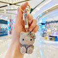 Anime Hello Kitty Diamond Key Chain Sanrio Stylish Women‘s Bag Pendant