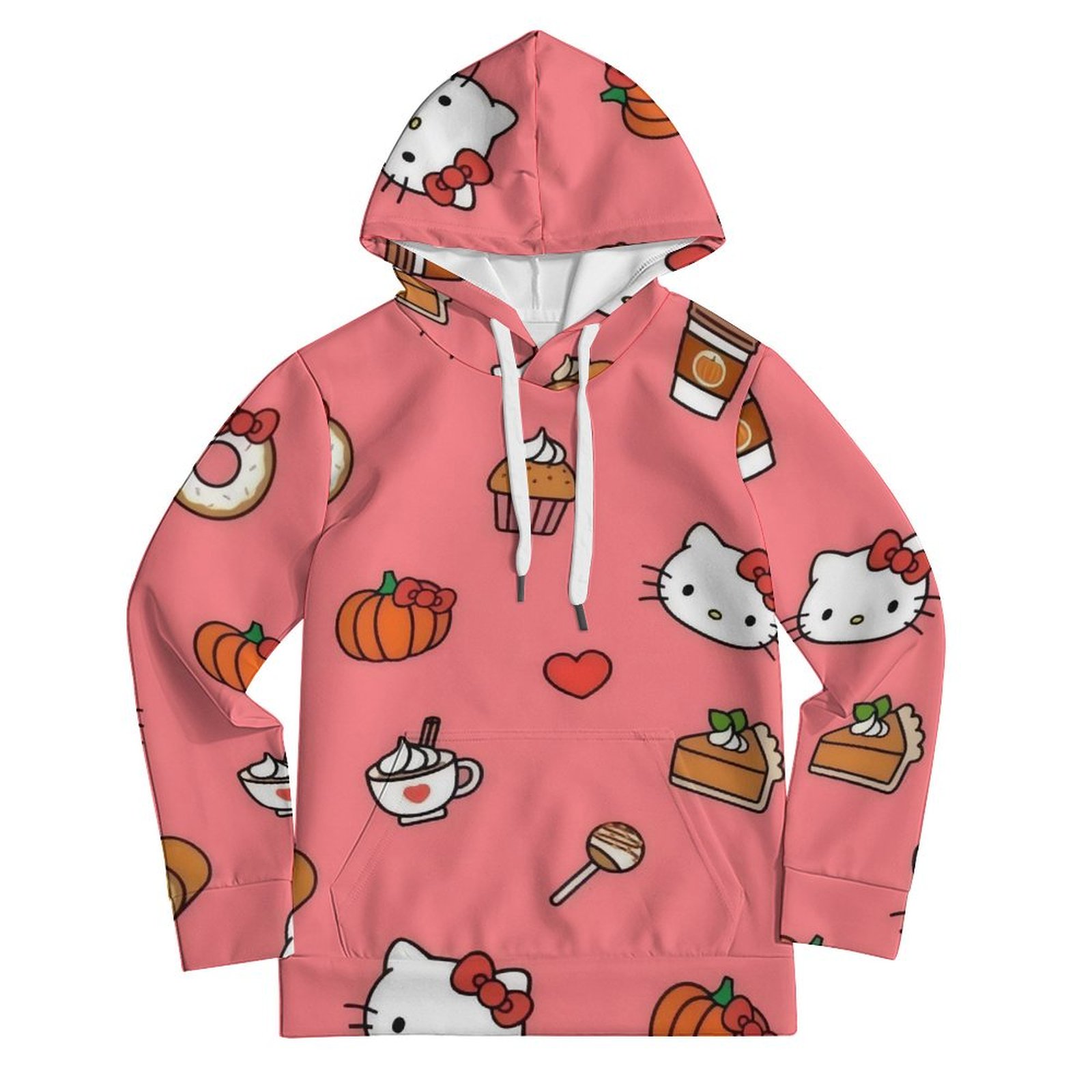 Anime Hello Kitty Hoodie Cartoon Unisex Hoodie Pullover Sweatshirt With