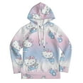 Anime Hello Kitty Hoodie Cartoon Unisex Hoodie Pullover Sweatshirt With