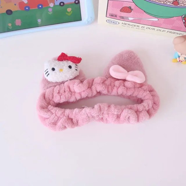 Anime Hello Kitty Kuromi Melody Melody Cartoon Plush Headband Kawaii