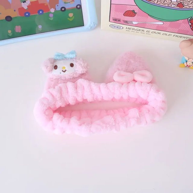Anime Hello Kitty Kuromi Melody Melody Cartoon Plush Headband Kawaii