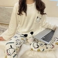 thumbnail image 1 of Anime Hellokittyed Autumn and Winter Coral Velvet Women's Pajamas Kawaii Sanrio Cinnamoroll My Melody Kuromi Warm Home Clothes, 1 of 9