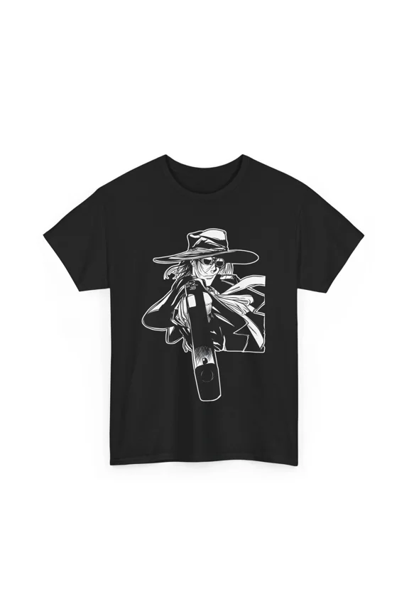 Reprint Rare Anime Hellsing Alucard Black T Shirt