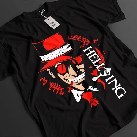Anime Hellsing Alucard Integra Seras Graphic Black T-Shirt Size S-5XL ...