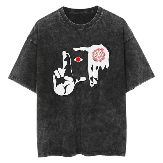 Anime Hellsing Washed Vintage T-Shirt Merch Casual Short Sleeved T Shirt Unisex TShirt