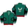 thumbnail image 1 of Anime Hero Cardigan Sweater Green Cardigan Jacket Top Coat, 1 of 7