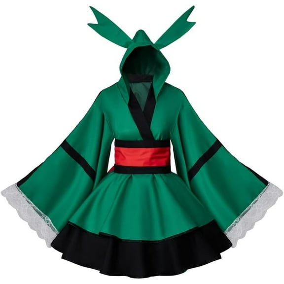 Anime Hero Dress Outfit Midoriya Izuku Costume Froppy Costume for Women