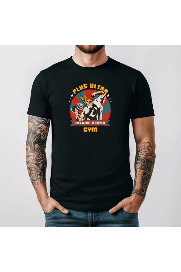 Anime Hero Superpower Gym Mode Workout Motivation Style Graphic Shirt,for men and women up to 5XL