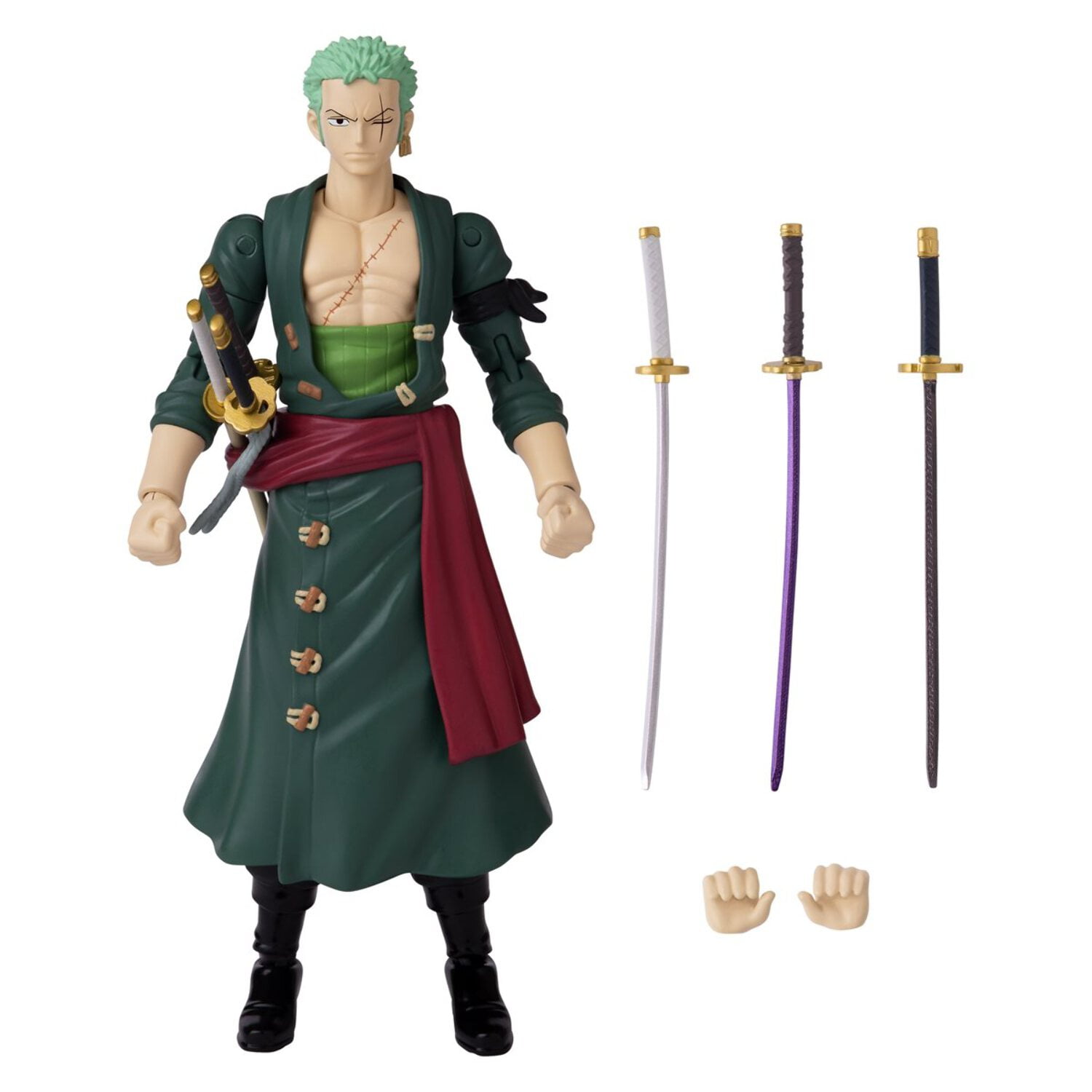 "Bandai Anime Heroes One Piece Roronoa Zoro 6.5"" Body Figure"