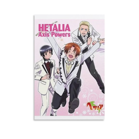 Anime Hetalia Axis Powers Poster Print (1) Wall Art Poster Scroll Canvas Painting Picture Living Room Decor Home 12x18inch(30x45cm)
