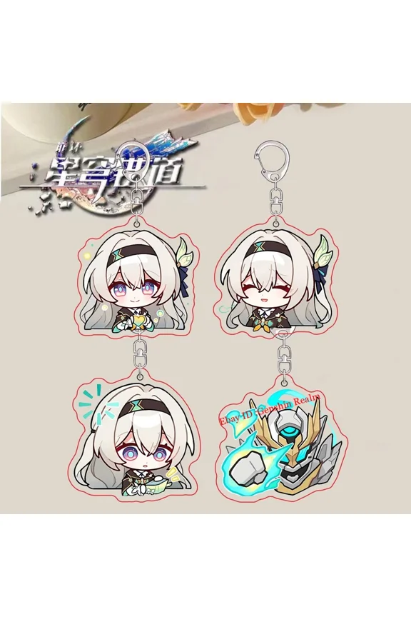 Anime Honkai: Star Rail Firefly Acrylic Keychain Decor Backpack Pendant Gift