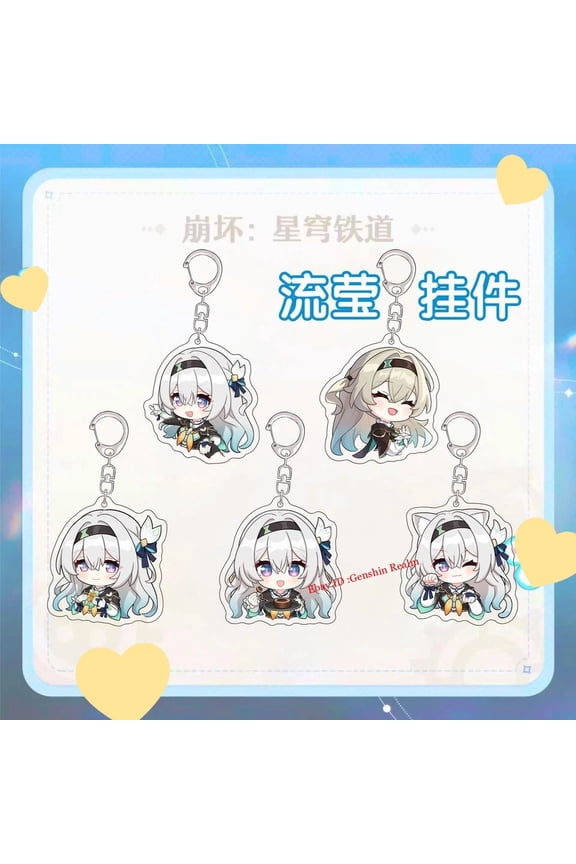 Anime Honkai: Star Rail Firefly Acrylic Keychain Decor Backpack Pendant Gift